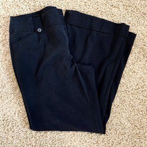 First Option Black Office Slacks Front Pockets Cuffed Bottom Women's Pants 36x32